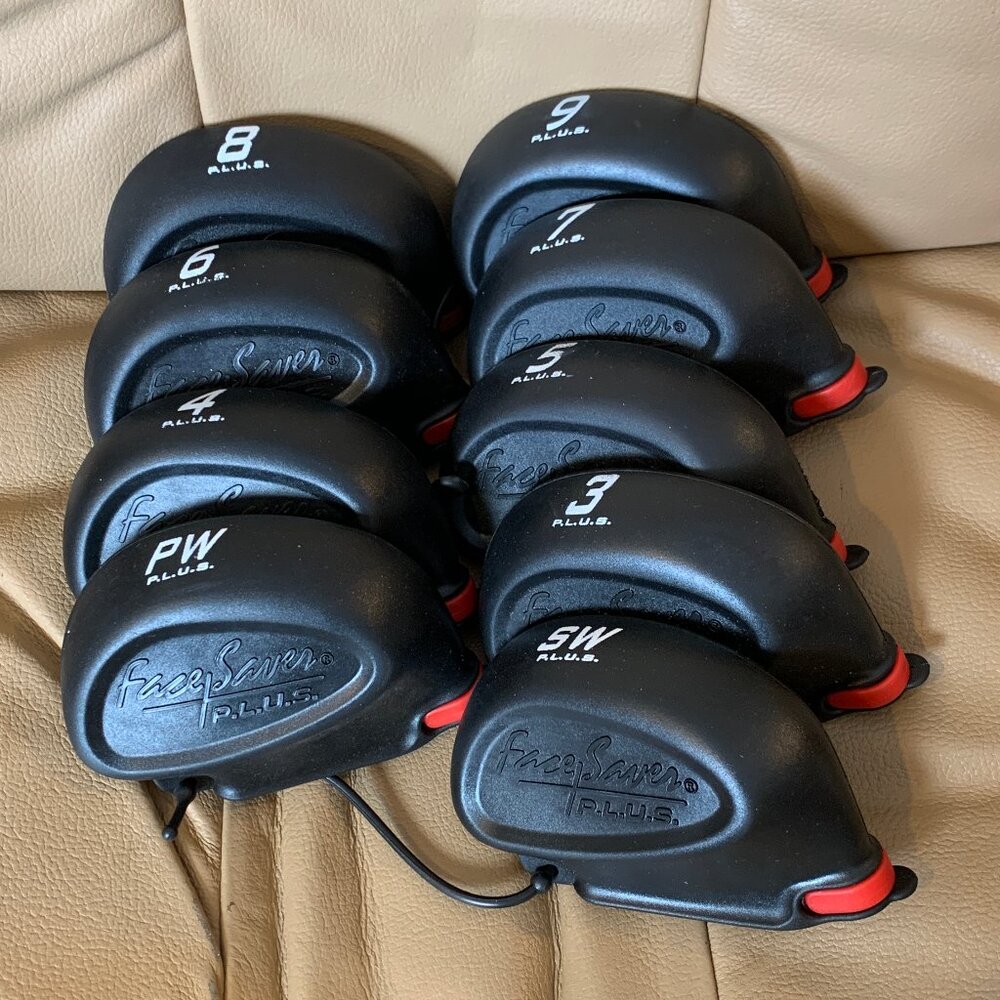 FACE SAVER P.L.U.S. GOLF CLUB COVERS, SET OF 9 INCLUDES 3-9, PW, SW, EUC